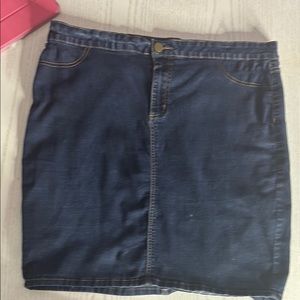 Classic Blue Denim Mini Pencil Skirt